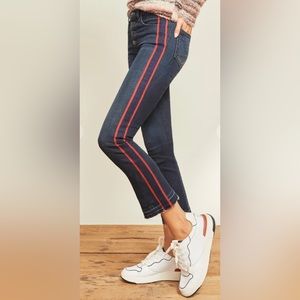 Veronica Beard Carolyn baby boot side stripe jeans womens size 28